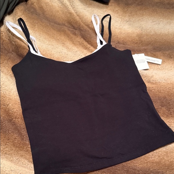 Abercrombie & Fitch Tops - Abercrombie & Fitch Black Tank with Contrast Double Straps